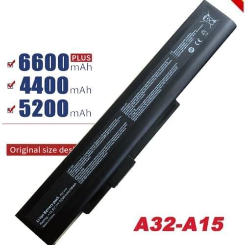 6 Cell laptop battery for MSI MEDION A32-A15 A41-A15 A42-A15 A42-H36 A6400 CR640 CX640 for Akoya E6201 E7201 P6631 P7621 Free Sh