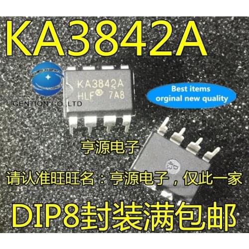 20PCS KA3842 KA3842A DIP-8 switching power supply control IC in stock 100% new and original
