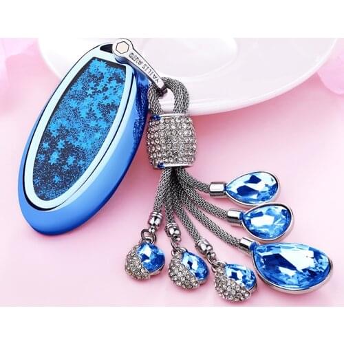 Quicksand TPU Car Remote Key Case Cover For Nissan Tidda Livida X-Trail T31 T32 Qashqai March Juke Pathfinder Note GTR Keychain