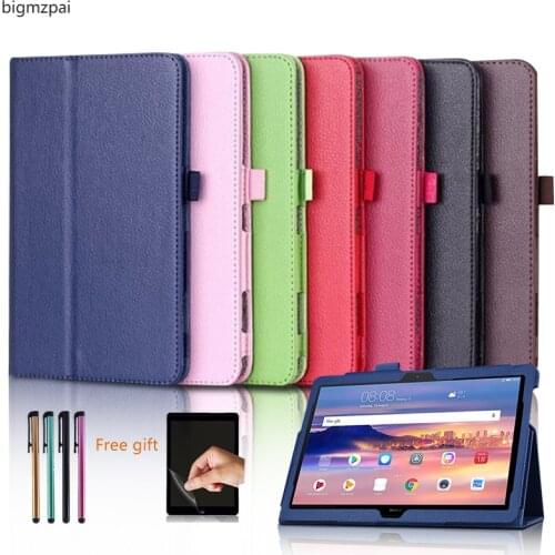 Case For Huawei M5 lite 10 MediaPad T3 9.6inch/T5 10 pu Leather 10.1"Tablet stand Cover for huawei MatePad 10.4 Case+Film+Pen
