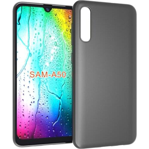Black matte Non-Slip Skid-proof Soft TPU Transparent Silicone Clear Case Cover for Samsung Galaxy A50 6.4 inches