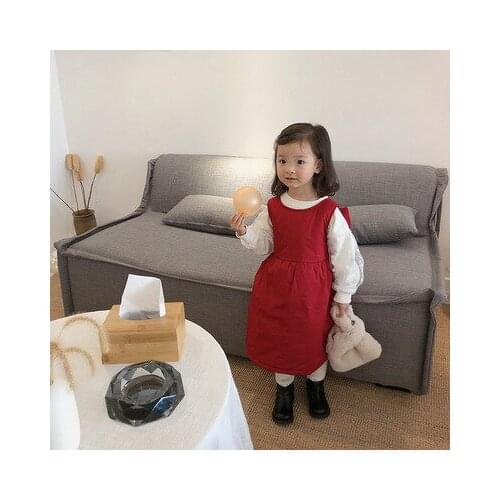 Kids Girls Clothes Suits Sweatshirt +Bow Knot Suspender Dress Baby Girls Two Piece Suits Sweet Girls Princess Dress Clothes Set