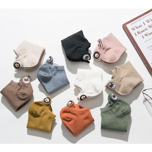 Women Socks Cotton Comfortable Heel embroidery High Quality Casual Breathable Boat Socks Short Women Socks spring and autum