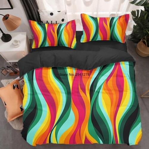 Classic Checkered Bedding Set Geometric Stripes Duvet Cover and pillowcase Queen King Double Single Size Digital Print Bed Linen