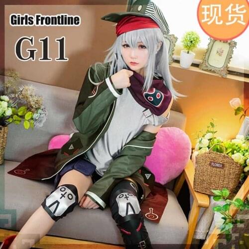 Anime Girls Frontline G11 Game Cosplay Costume Coat Shorts Daily Women Carnival Party Uniform Brand New