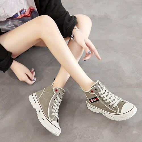 Vulcanize Shoes with fleece-lined Women Sneakers Warm Female Casual Shoes High Top Flat Shoes Trainers Woman