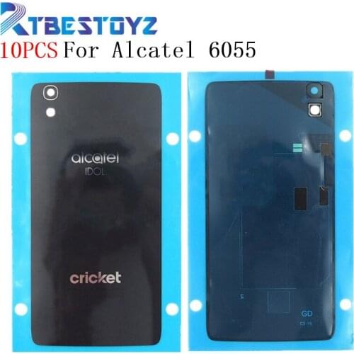 10PCS/lot Battery Cover For Alcatel One Touch Idol 4 6055 OT6055 6055K 6055B 6055Y Battery Door Housing Phone Glass With NFC