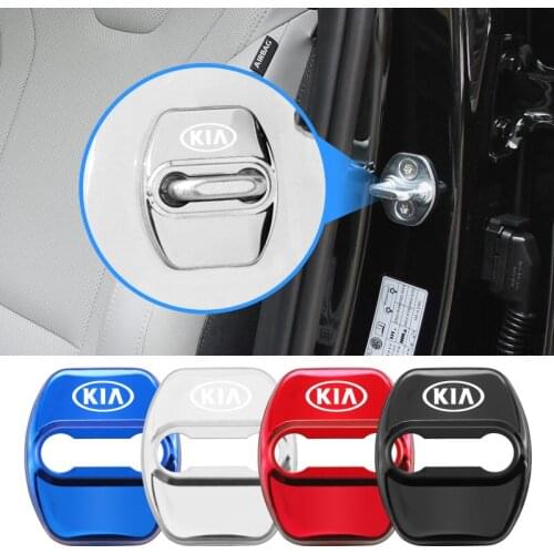 4PCS Car Door Lock Covers Anti Rust Protect Accessories For KIA Ceed Sportage Rio Picanto Sorento Stinger Optima Cerato Soul