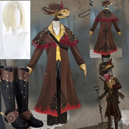 Hot Game Identity V Grave Keeper Andrew Kreiss The Wild Bunch Cosplay Costume Cosplay Accessories Halloween Carnival Fancy wig
