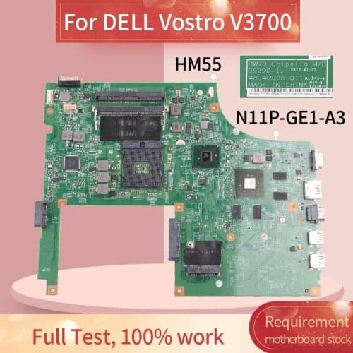 CN-0K84TT 0K84TT For DELL Vostro V3700 Notebook Mainboard 09290-1 N11P-GE1-A3 1GB HM57 DDR3 Laptop Motherboard
