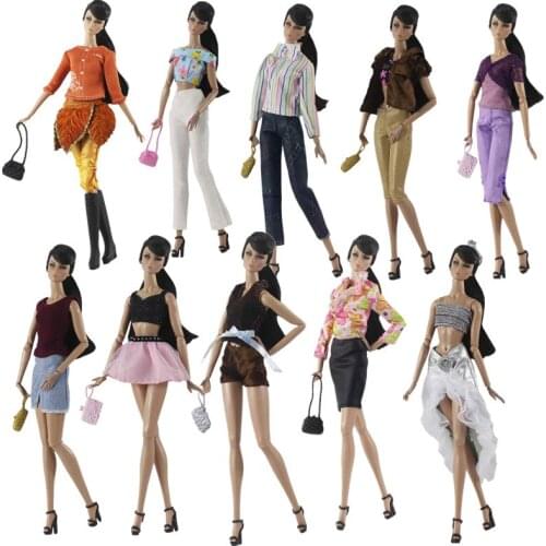 Cosplay Fashion 11.5" Doll Outfits for Barbie Doll Clothes Set Handbag Top Skirt Shorts Pants 1/6 BJD Dolls Accessories Kids Toy