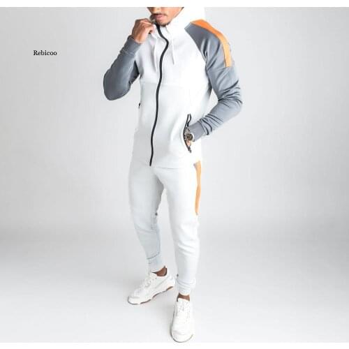 Mens Tracksuit 2 Piece Set Jogging Suit Men Sport Clothes Running Suit Sweatsuit Men Long Sleeve Autumn Workout Clothes