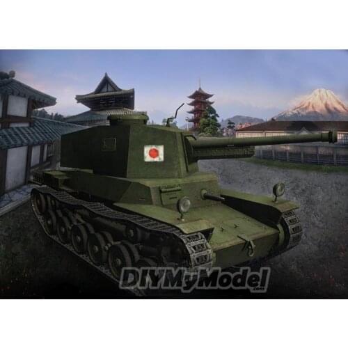 Wot tank world no.017 Japanese tri type to medium tank DIY Handcraft Paper Model KIT Handmade Toy Puzzles Gift Movie props