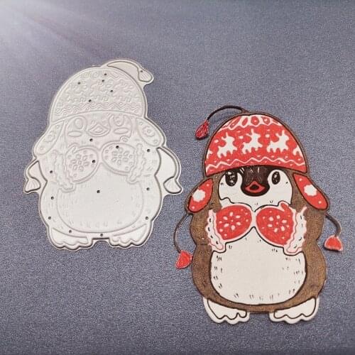 New Metal Cutting Dies Cute Animal Penguin for card DIY Scrapbooking stencil Paper Craft Album template Dies 6*8cm