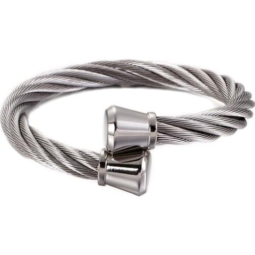 Original mens stainless steel bracelet steel wire bracelet