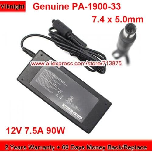 Genuine PA-1900-33 12V 7.5A AC Adapter for Liteon 90W Charger with 7.4 x 5.0mm Plug Power Supply