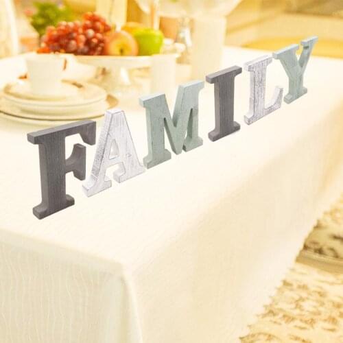 Family Cutout Wood Sign, Rustic Farmhouse Family Freestanding Table Top Decor