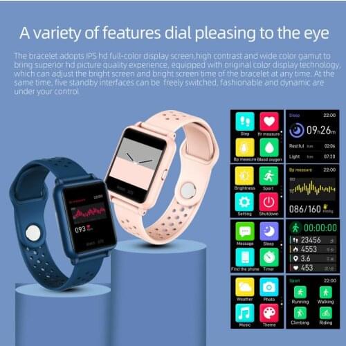 P29 Smart Watch Heart Rate Blood Pressure Monitor Smart Band Intelligent Reminder Sports Bracelet HD Screen Fashion Watch