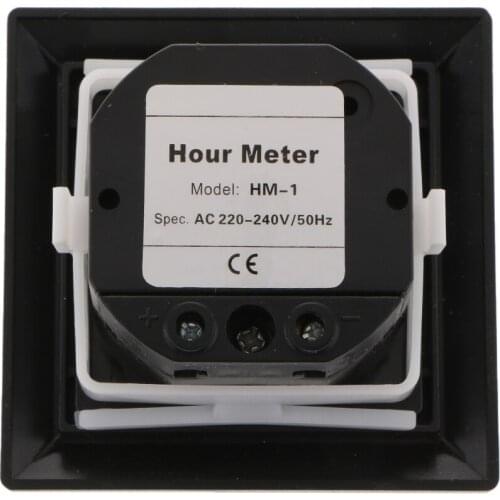 Timer Square Time Operating Hours Counter Digital Hour Meter Hourmeter Gauge AC220-240V