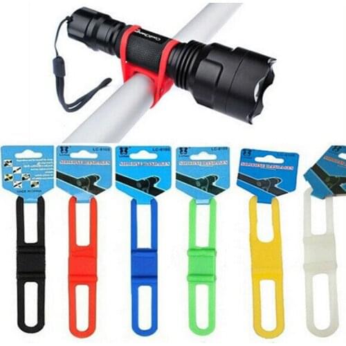 High Strength Silicone Bike Bicycle Straps Flexible Stopwatch Cellphone Holder Bike Lights Torch Flashlight Bottle Holder
