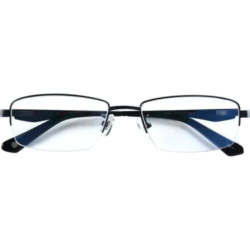 Agstum Womens Mens Pure Titanium Half Rimless Business Glasses Frame Prescription Eyeglasses Clear Lens 8843