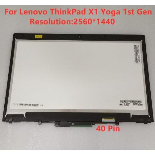 14'' 2560*1440 Resolution LP140QH1-SPE1 LCD Assembly For Lenovo ThinkPad X1 Yoga 1st Gen