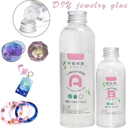 2.5:1 Volume Crystal Glue Tool Transparent No Whitening Epoxy 100G d88