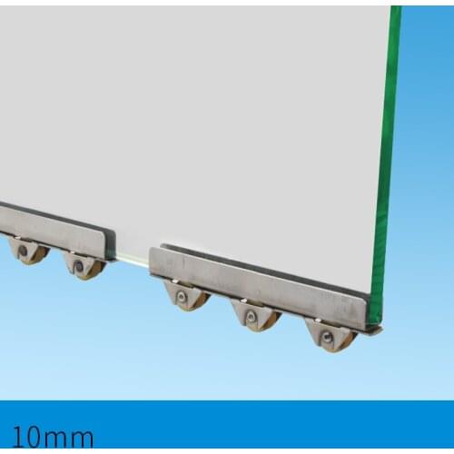 2 Pcs Durable copper wheels Cabinet Glass Sliding Door Roller Clamp Pulley Wheel / For 10mm Glass Door Loading 40kg