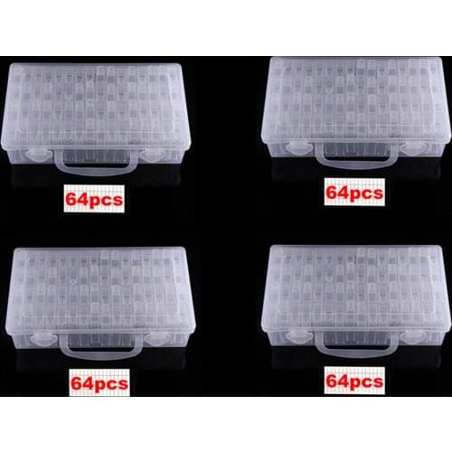 Diamond Painting Accessories 64 Grid Container Box DIY Diamond Embroidery Mosaic Tools Bead Transparent Plastic Drill Storage