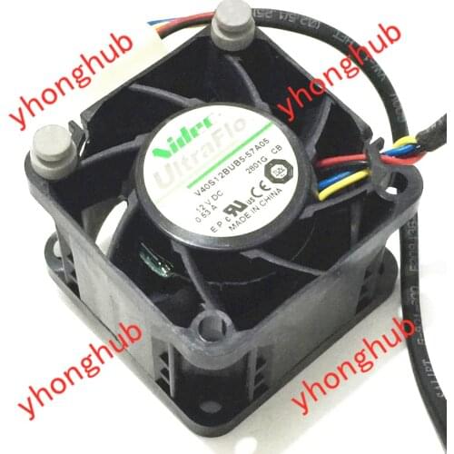 Nidec V40S12BUB5-57A05 DC 12V 0.53A 40x40x28mm 4-wire Server Cooling Fan