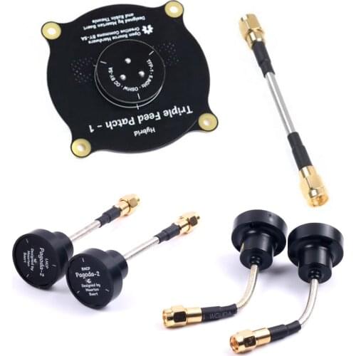 5.8GHz FPV Antenna Pagoda 2 / Triple Feed Patch SMA & RP-SMA Plug Connector for RC FPV Racing Drone Quadcopter