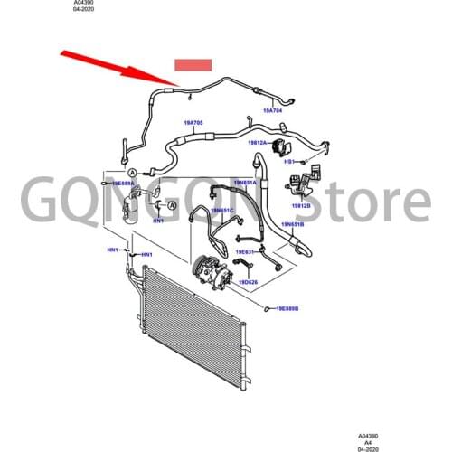 CAR air conditioning pipe low pressure dry steam pipe assembly For dMo nd eoF oc us condenser low pressure pipe