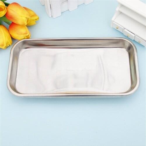 Household Stainless Steel Multi-Purpose Tray Kitchen Side Dish Tray Fruit Tray Medical Surgical Tray Dental Test Tray