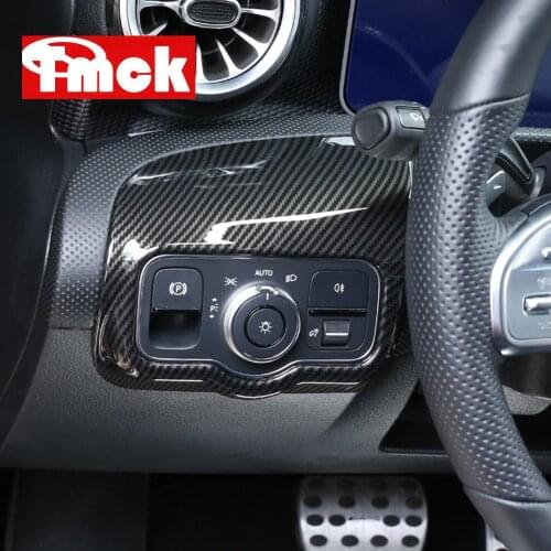 For Mercedes Benz A Class W177 V177 A180 A200 A220 A250 2019 2020+ Car Accessories Headlight Switch Control Trim Cover Sticker