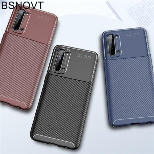 For OPPO Reno 3 Case Soft Silicone Slim Carbon Fiber Bumper Anti-knock Back Case For OPPO Reno3 Cover For OPPO Reno3 6.4 inch