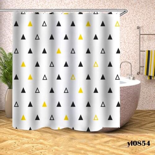 Geometric Shower Curtains Waterproof Household Bath Curtains For Bathroom Bathtub Large Wide Bathing Cover Hotel Rideau De Bain
