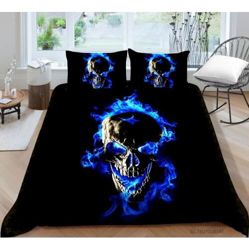 Hot Style Soft Bedding Set 3d Digital Skull Printing 2/3pcs Duvet Cover Set Single Twin Double Full Queen King Bedclothes