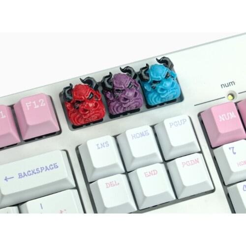 1PC Resin DIY Mechanical Keyboard Keycap Durable OEM Profile R4 Manual Customized Tauren Artisan Design Keycap