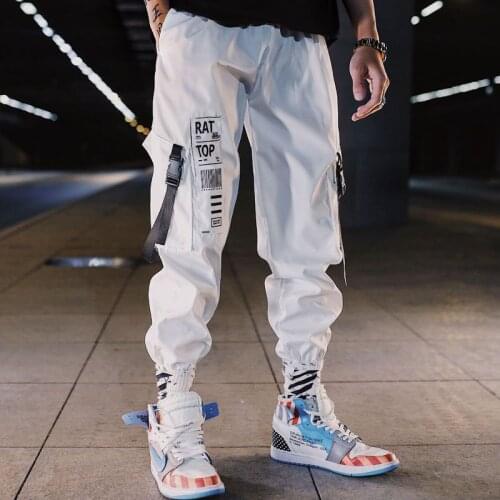 Mens Women Autumn Kanji Pants Hip Hop Joggers Sweatpants Trousers Male Streetwear