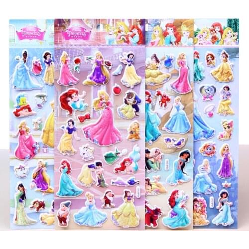 Disney Princess Snowwhite Cartoon Kawaii Stickers Baby Girl Gift Funny Kids Toys Kids Cute Anime Stickers