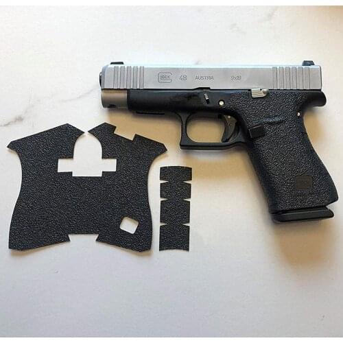 Rubber Texture Grip Wrap Custom for Glock 43 43X 48 Pistol Handgun Frame Adhesive Tape 9mm Grip Extension Magazine Non-slip Tape