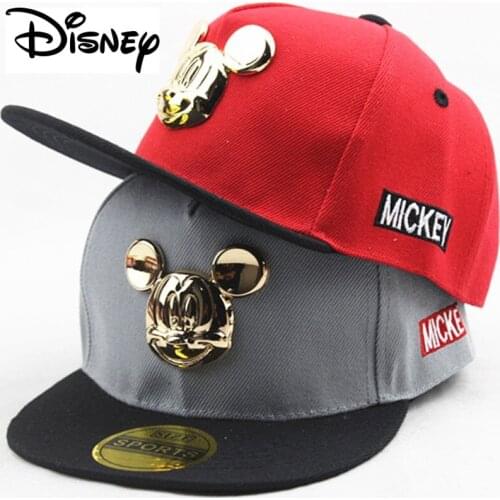 Golden Mickey Ear Baby Boys Hats Cap Baby Girl Accessories Cute Baseball Hip Hop Caps Cartoon Children Sport Adjustable Cap 2-8Y