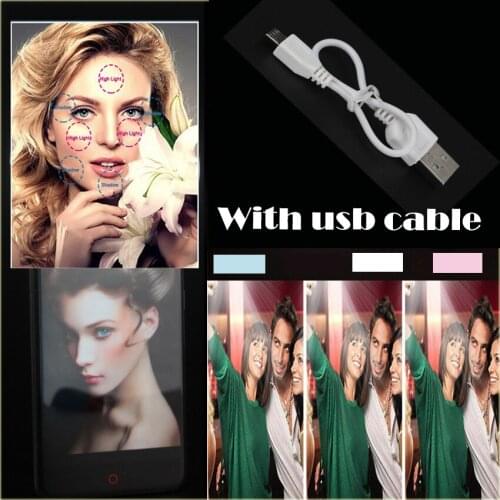 Hot USB charge LED Selfie Ring Light for Iphone Supplementary Lighting Night Darkness Selfie Enhancing for phone Fill Light