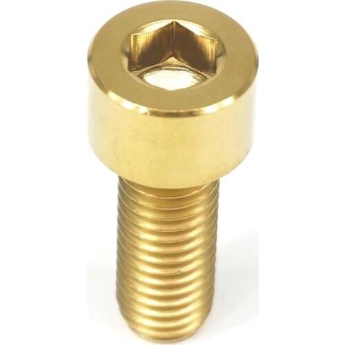 M10x25mm Pitch 1.5mm Column Head Golden GR5 Titanium Bolts For Motorcycle
