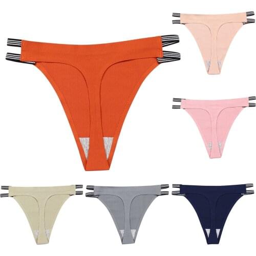 Womens Ice Silk Cotton Brazilian Panties Seamless Briefs Hollow Elastic G-String Underwear Female Ladies Girl Briefs Underpants