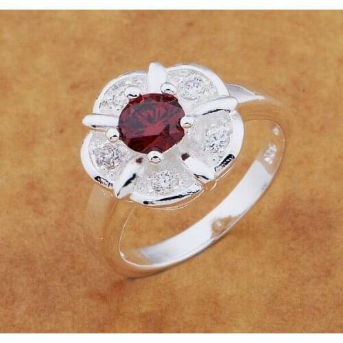 925 Sterling Silver Ring Fashion Jewerly Ring Women&Men red stone/breathtaking /eljancqa gbfaosma AR559