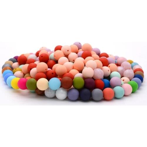 20pcs Silicone Beads 12mm Eco-friendly Sensory Teething Necklace Food Grade Mom Nursing DIY Jewelry Baby Teethers