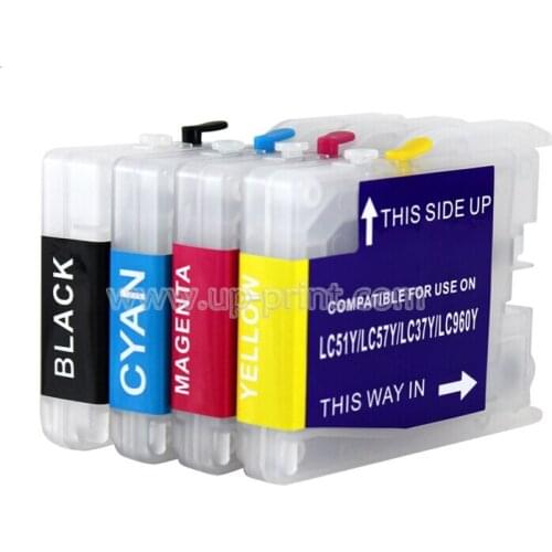 5sets LC51 LC970 LC57 refillable Ink cartridge for DCP130C 330C 540CN 750CW FAX2480C free shipping