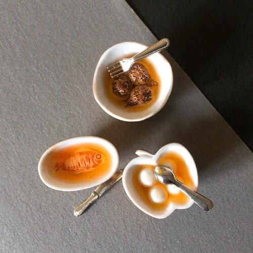 9pcs fish/meat/sweet dumpling/doll house/miniatures food/cute/fairy garden gnome/table terrarium decor/crafts/DIY supplies