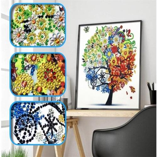 New special shape diamond painting phantom flower combination modern pattern DIY 5D part drill cross stitch kit crystal art